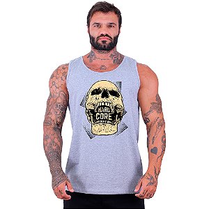 Regata Clássica Tradicional Masculina MXD Conceito Hardcore Skull