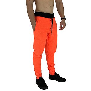 Calça Masculina Moletom MXD Conceito Laranja Flúor