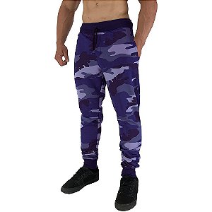 Calça Masculina Moletom MXD Conceito Camuflado Azul