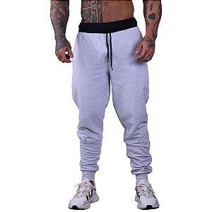 Calça Masculina MXD Conceito Moletom Mescla Alvejado