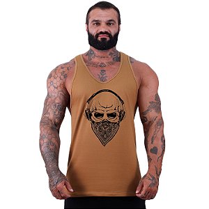 Regata Cavada Masculina MXD Conceito Caveira De Bandana