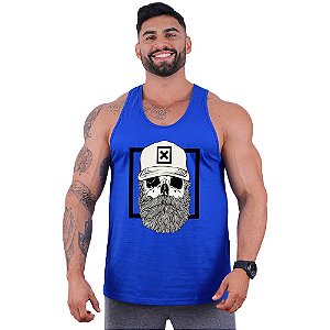 Regata Cavada Masculina MXD Conceito Caveira Lenhador Moldura