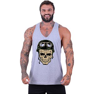 Regata Cavada Masculina MXD Conceito Caveira Militar