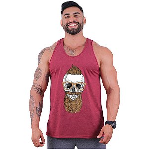 Regata Cavada Masculina MXD Conceito Caveira Moicano Skull