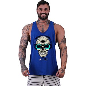 Regata Cavada Masculina MXD Conceito Caveira Óculos Espelhado