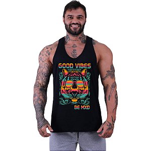 Regata Cavada Masculina MXD Conceito Lion Good Vibes