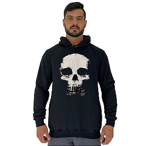 Blusa Moletom Masculino MXD Conceito Com Touca Caveira Ghost