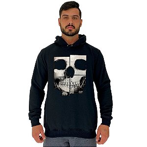 Blusa Moletom Masculino MXD Conceito Com Touca Caveira Mosaico