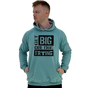 Blusa Moletom Masculino MXD Conceito Com Touca Get Big Or Die Traing