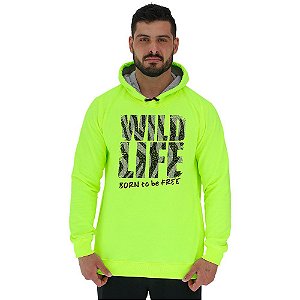 Blusa Moletom Masculino MXD Conceito Com Touca Wild Life