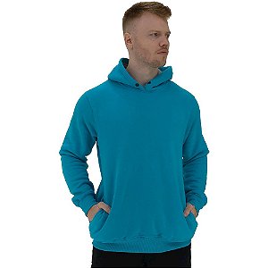 Blusa Moletom Masculino MXD Conceito Com Azul Piscina