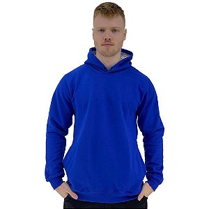 Blusa Moletom Masculino MXD Conceito Com Touca Azul Royal