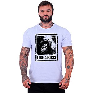 Camiseta Tradicional Manga Curta MXD Conceito Macaco Like A Boss