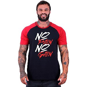 Camiseta Tradicional Masculina Manga Curta MXD Conceito No Pain No Gain
