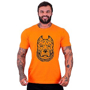 Camiseta Tradicional Masculina Manga Curta MXD Conceito Pitbull Gangster