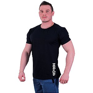 Camiseta Tradicional Masculina MXD Conceito Estampa Lateral Hardcore Vertical