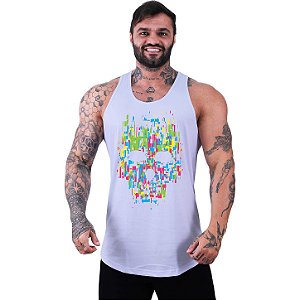 Regata Longline Masculina MXD Conceito Caveira Abstrata