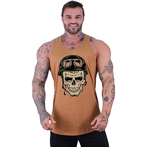 Regata Longline Masculina MXD Conceito Caveira Militar