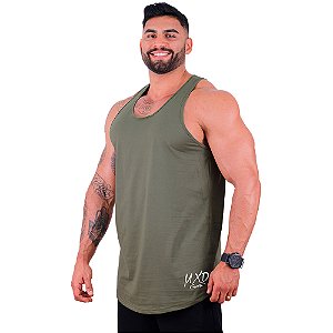 Regata Longline Masculina MXD Conceito Estampa Lateral Logo Horizontal