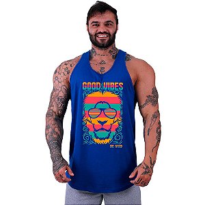 Regata Longline Masculina MXD Conceito Leão Good Vibes