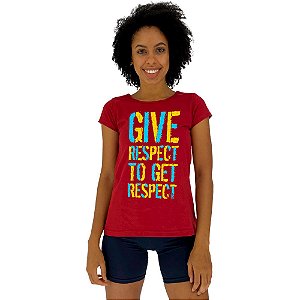 Camiseta Babylook Feminina MXD Conceito Respeite Para Ter Respeito