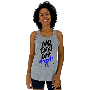 Camiseta Regata Feminina No Days Off - Academia - Fitness