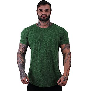 Camiseta Longline Ecológico 50/50 Algodão e Poliéster Masculina MXD Conceito Nuno Verde