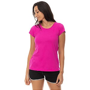 Camiseta Babylook Feminina MXD Conceito Rosa Pink