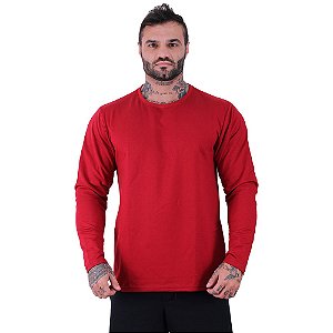 Camiseta Manga Longa Masculina MXD Conceito Vermelha