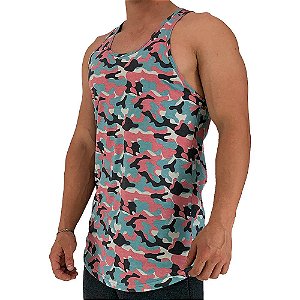 Regata Longline Masculina MXD Conceito FullPrint Camuflado Colorida