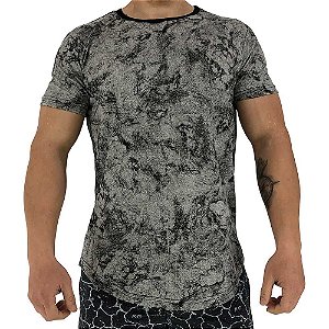 Camiseta Longline Fullprint Masculina MXD Conceito Pedra Ofuscada