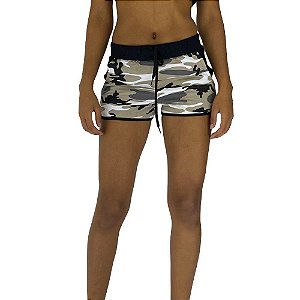 Shortinho Feminino Moletom MXD Conceito Camuflado Bege