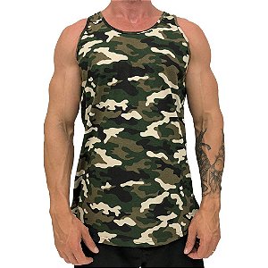 Regata Longline Masculina MXD Conceito FullPrint Camuflado Verde