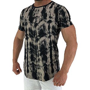 Camiseta Longline Fullprint Masculina MXD Conceito Preto Corrosiva
