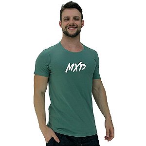 Camiseta Diferenciada Masculina KM MXD Conceito Verde Desbotado Pincelado
