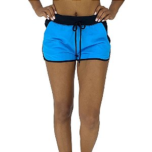 Shortinho Feminino Moletinho MXD Conceito Azul Turquesa