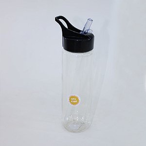 Garrafa Squeeze Pet Flip Top MXD Conceito Preto 700ML