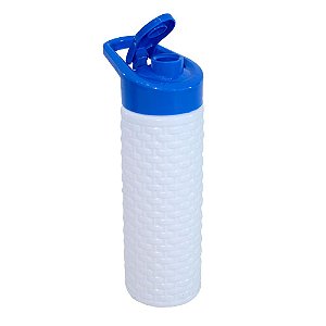 Garrafa Squeeze Rattan MXD Conceito Branca 600ML Efeito Trançado