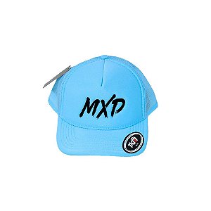 Boné Trucker MXD Conceito Unissex Azul Bebê Bordado Preto