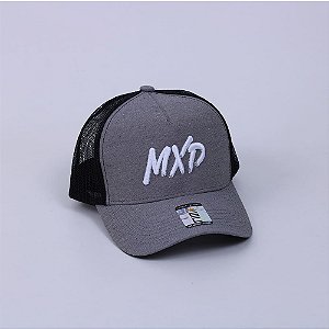 Boné Trucker MXD Conceito Unissex Cinza Claro