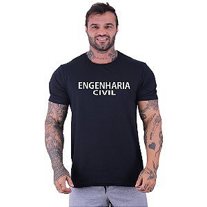 Camiseta Tradicional Estampa Universitária Faculdade Curso Engenharia Civil