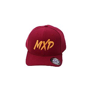 Boné Snapback MXD Conceito Unissex Bordo Bordado Dourado