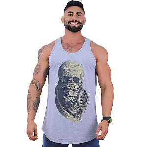 Regata Longline Masculina MXD Conceito Limitada Caveira Com Bandana