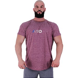 Camiseta Longline BENETTON Masculina MXD Conceito Mescla Vermelho