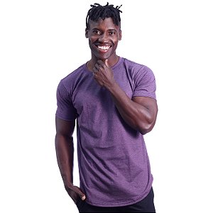 Camiseta Longline 100% Algodão Masculina MXD Conceito Roxo