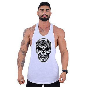 Regata Longline Super Cavada Masculina MXD Conceito Caveira Bandana