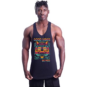 Regata Longline Super Cavada Masculina MXD Conceito Lion Good Vibes