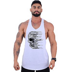 Regata Longline Super Cavada Masculina MXD Conceito Caveira Linhas