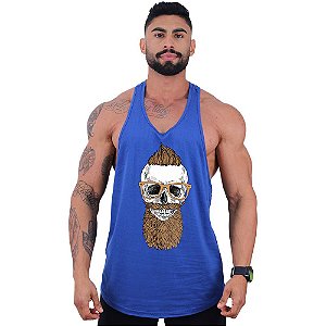 Regata Longline Super Cavada Masculina MXD Conceito Caveira Barba