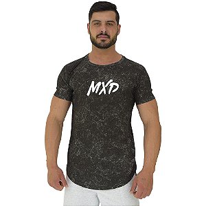 Camiseta Longline Masculina MXD Conceito Preto Stone